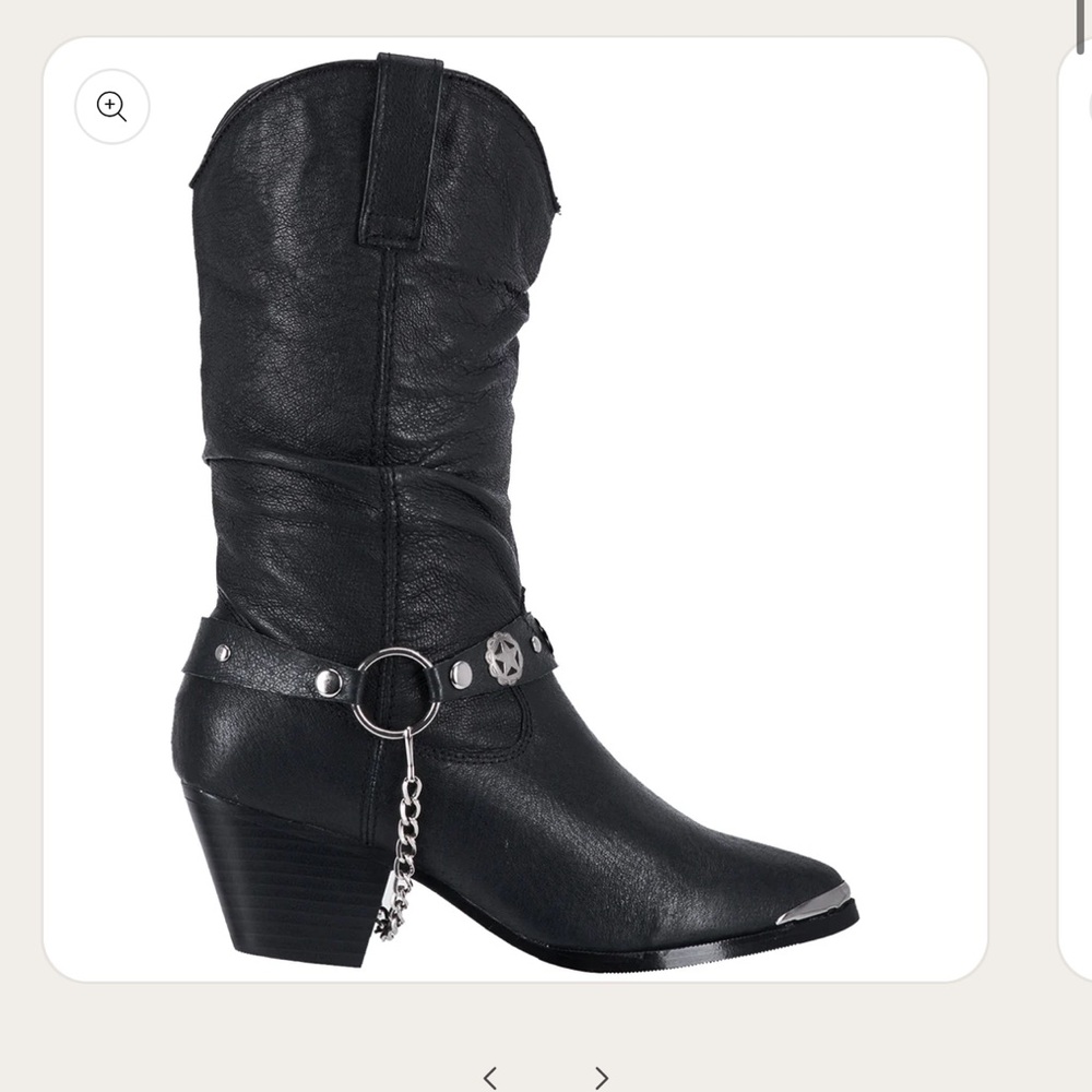 Dingo Olivia slouchy cowgirl boots with chain